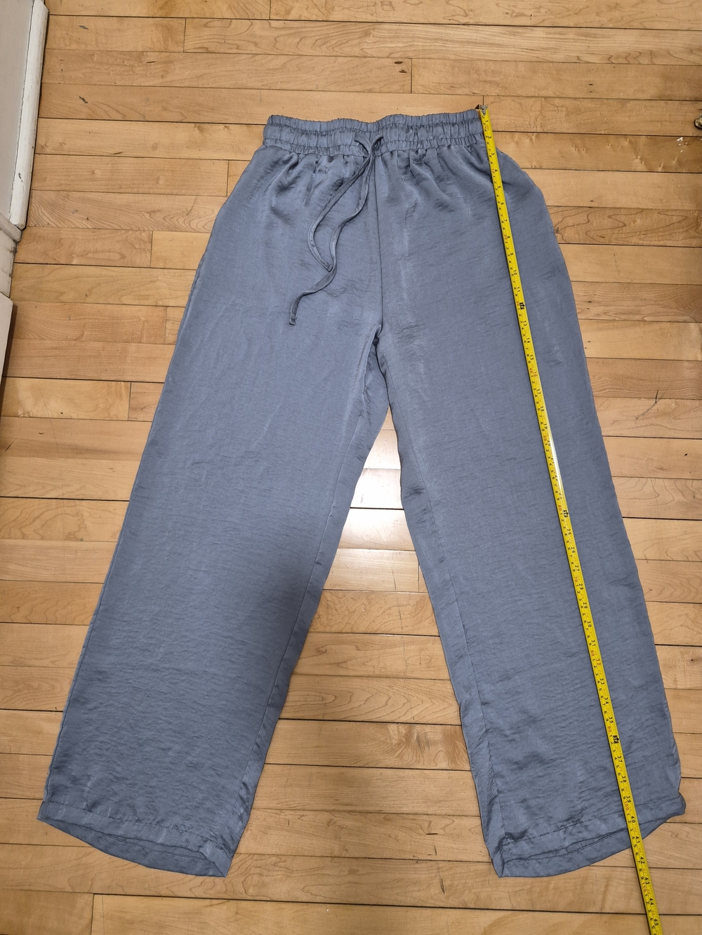 Relaxed Straight-Leg Women’s Pants in Slate Blue